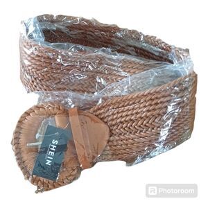 SHEIN Unisex Versatile 2.5CM Needle Buckle Woven Belt